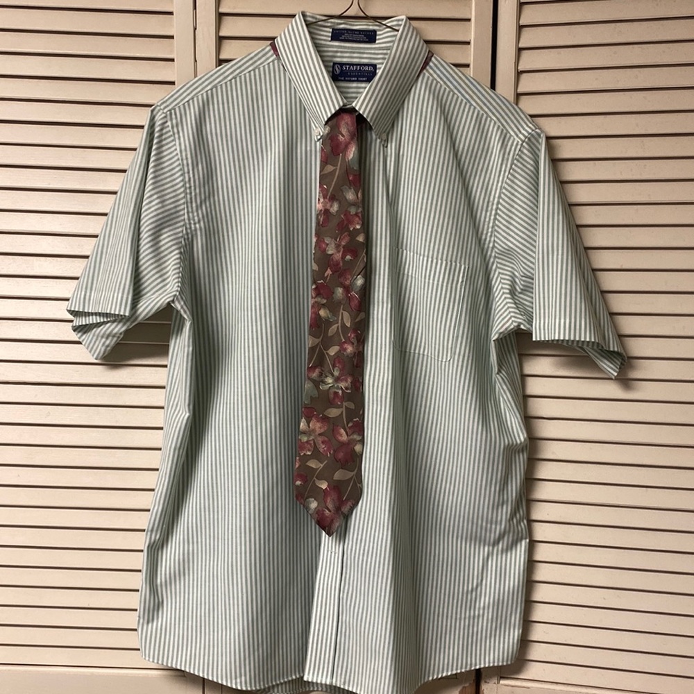 Stafford dress shirt & tie